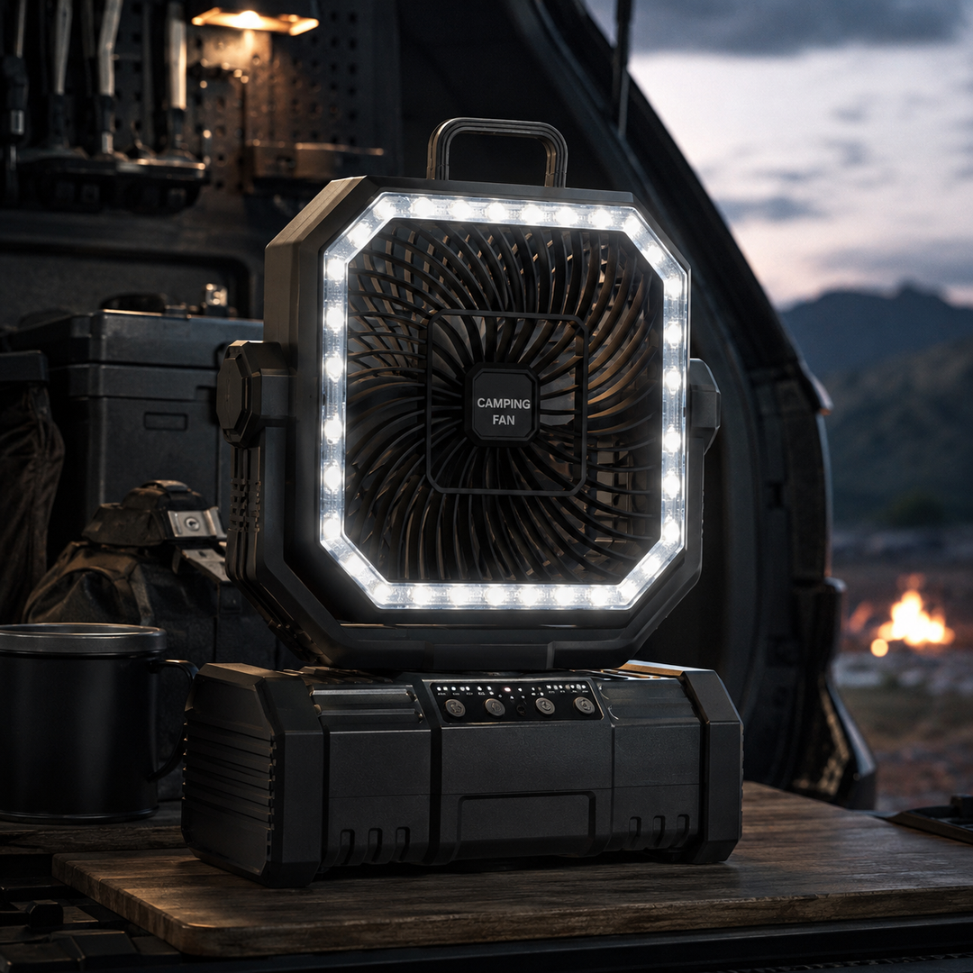 Camping Radiator Fan 20000mAh LED Lantern 8-Speed Outdoor Tent Jobsite