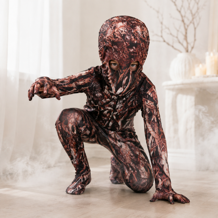 Tree Monster Bark Print Bodysuit Costume for Kids Halloween