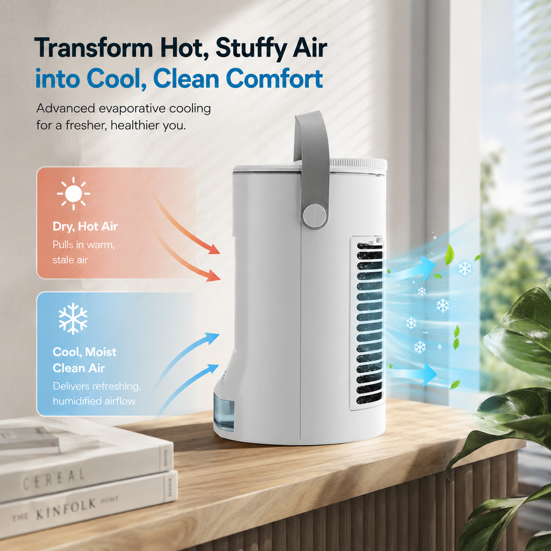 Mini Portable Air Conditioner Fan USB Evaporative Air Cooler for Car Room