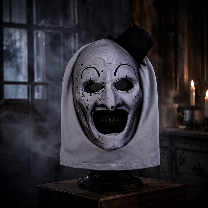 Art the Clown Costume Mask with Hat Halloween Horror Costume
