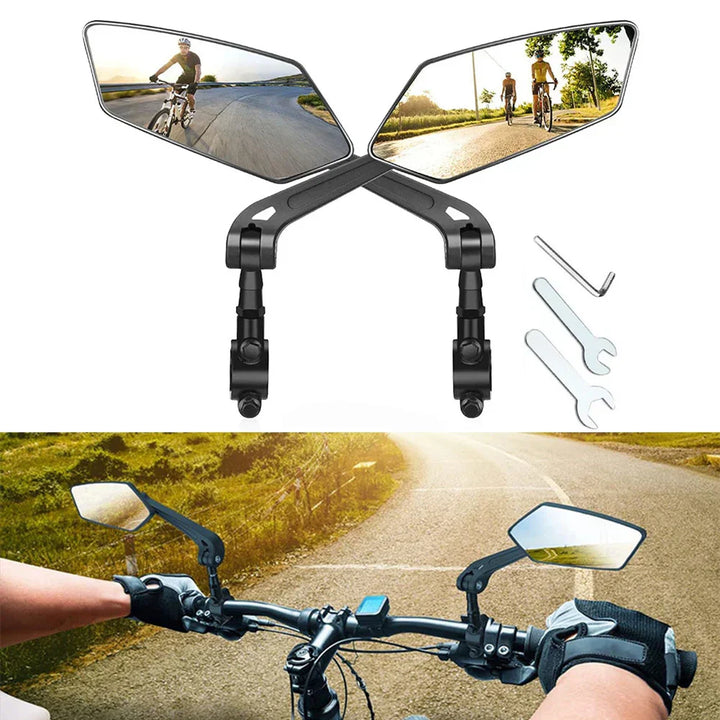 Bike Mirrors 2 Pack Circular Rearview Bicycle Accessories