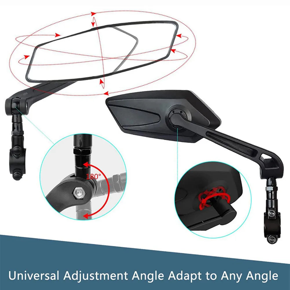 Bike Mirrors 2 Pack Circular Rearview Bicycle Accessories