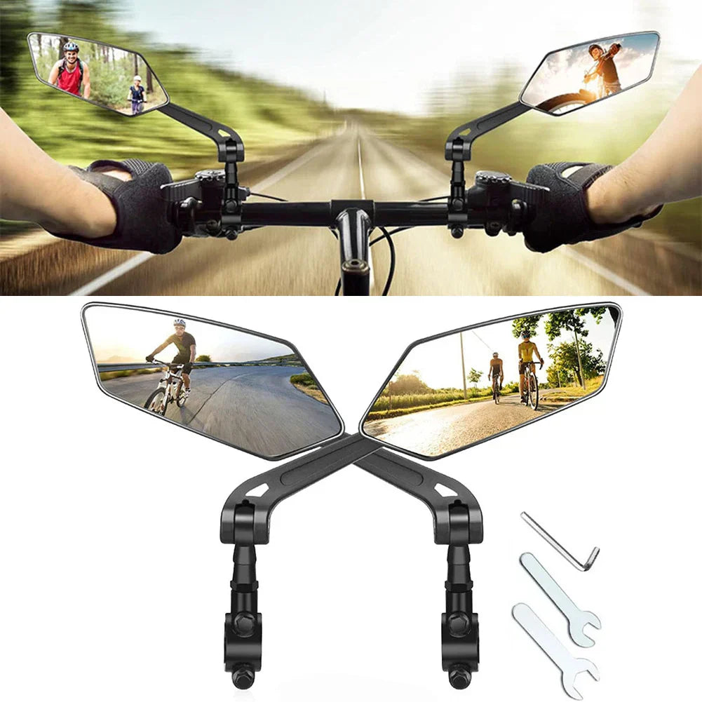 Bike Mirrors 2 Pack Circular Rearview Bicycle Accessories