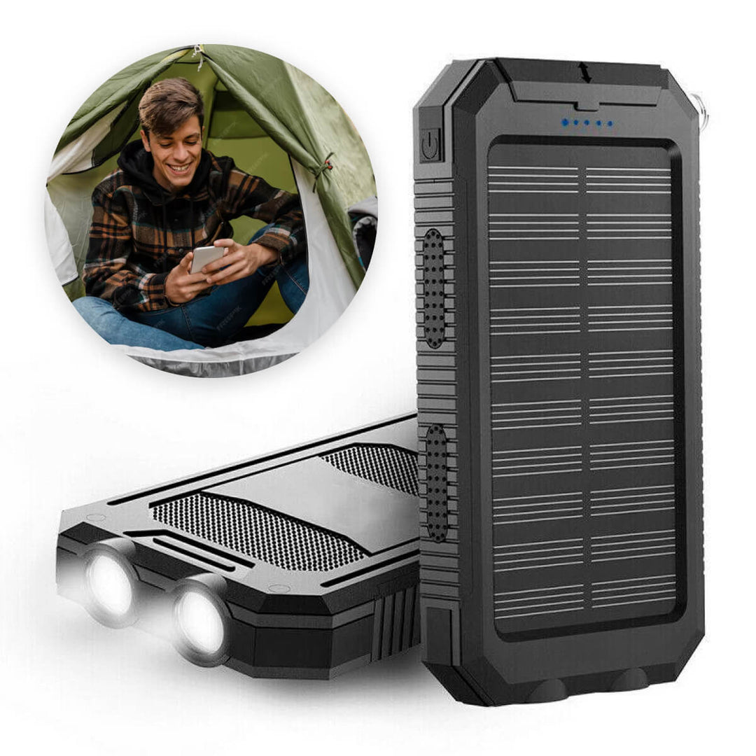20000mAh Solar Power Bank Waterproof Portable Charger