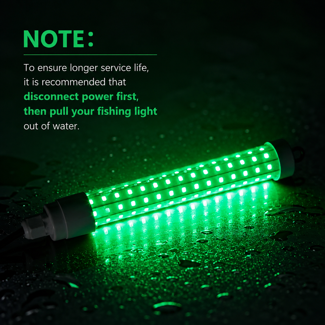 Underwater Fishing Light 12V 120 Green LED Submersible Lamp 50000LM Night Fishing