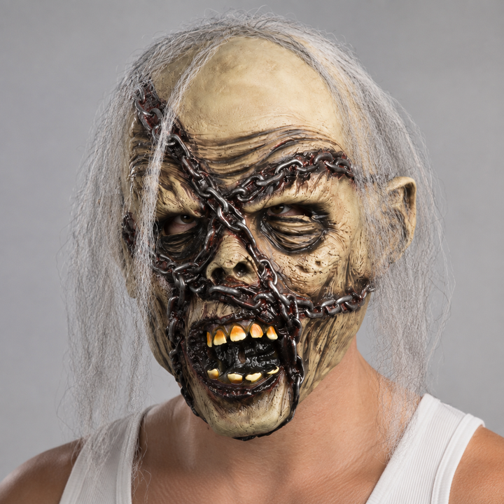 Chain Face Zombie Latex Mask Halloween Costume Mask