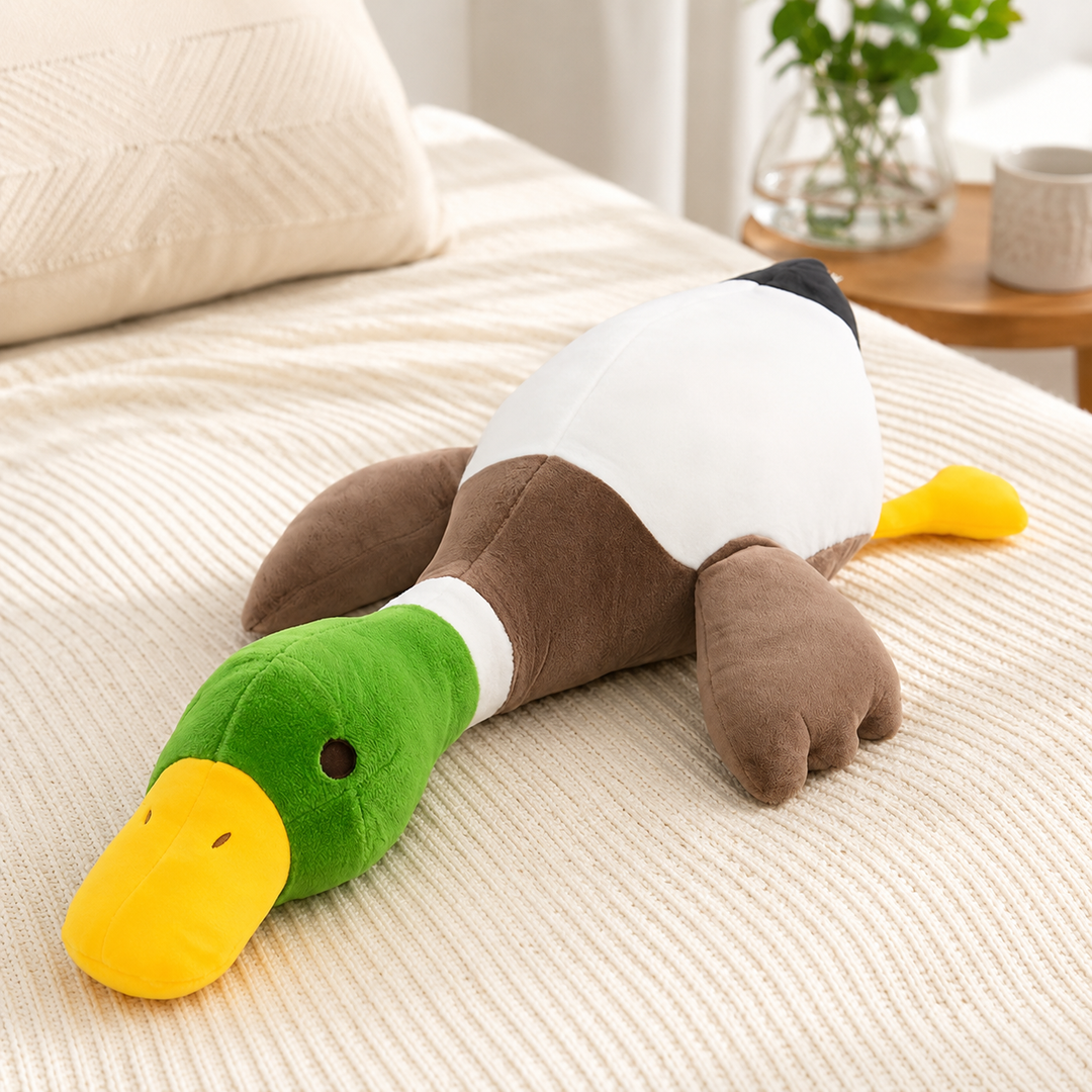 Cute Duck Plush Fluffy Sleep Pillow Soft Stuffed Kids Gift