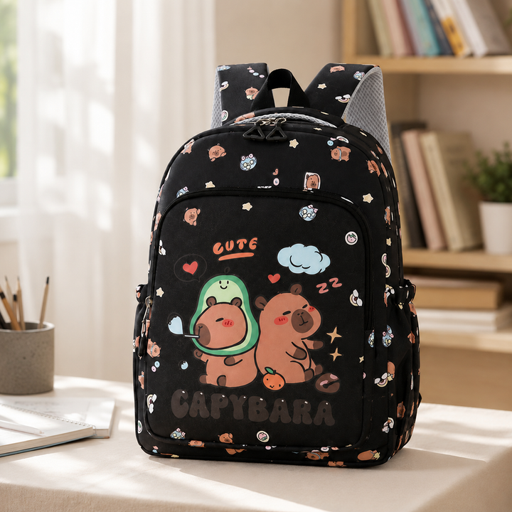 Kapibala Capybara Girls School Backpack for Primary Students