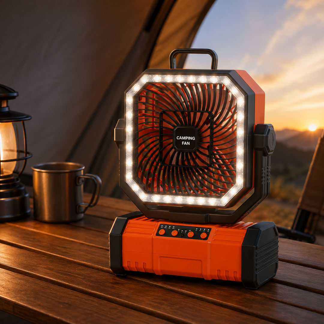Camping Radiator Fan 20000mAh LED Lantern 8-Speed Outdoor Tent Jobsite