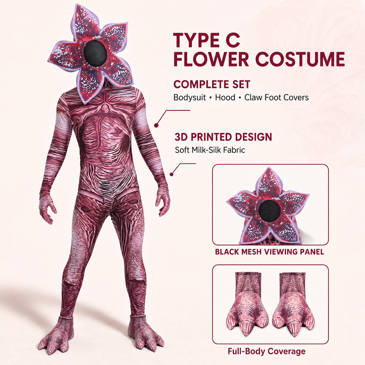 Piranha Plant One-Piece Bodysuit Cosplay Costume