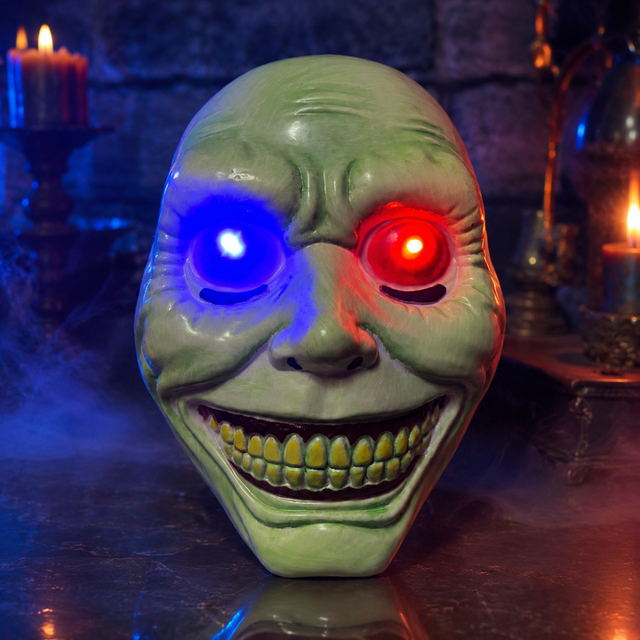 Glowing Skull Mask LED Eyes Halloween Costume Prop