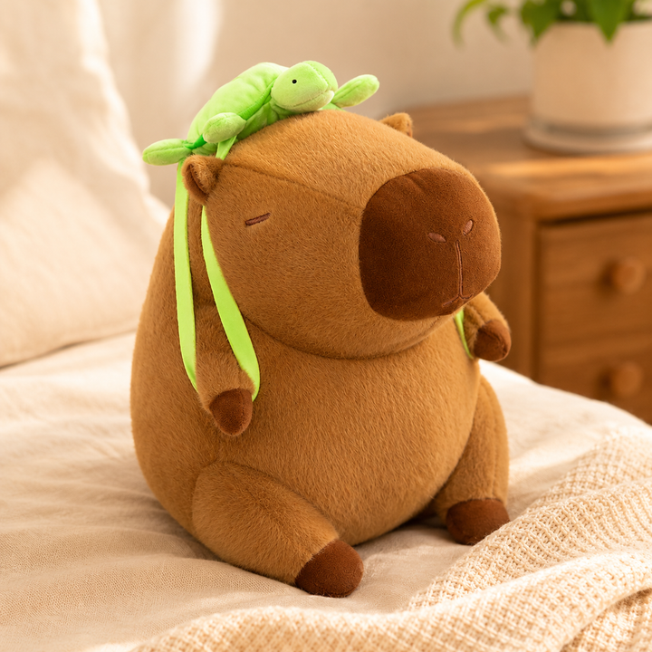 Capybara Turtle Backpack Plush Doll Kawaii Stuffed Kids Gift