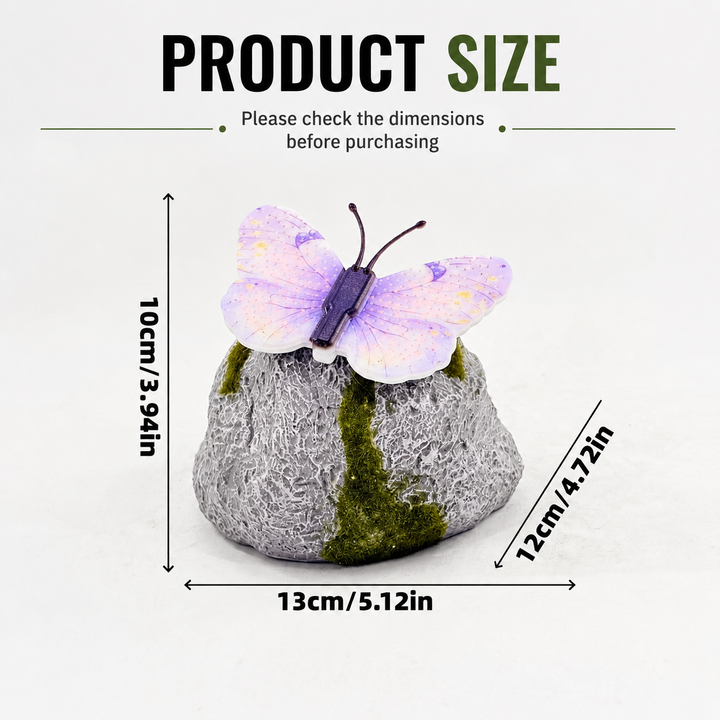 Solar Simulated Stone Butterfly Lamp Outdoor Garden Yard Decoration Landscape Lighting