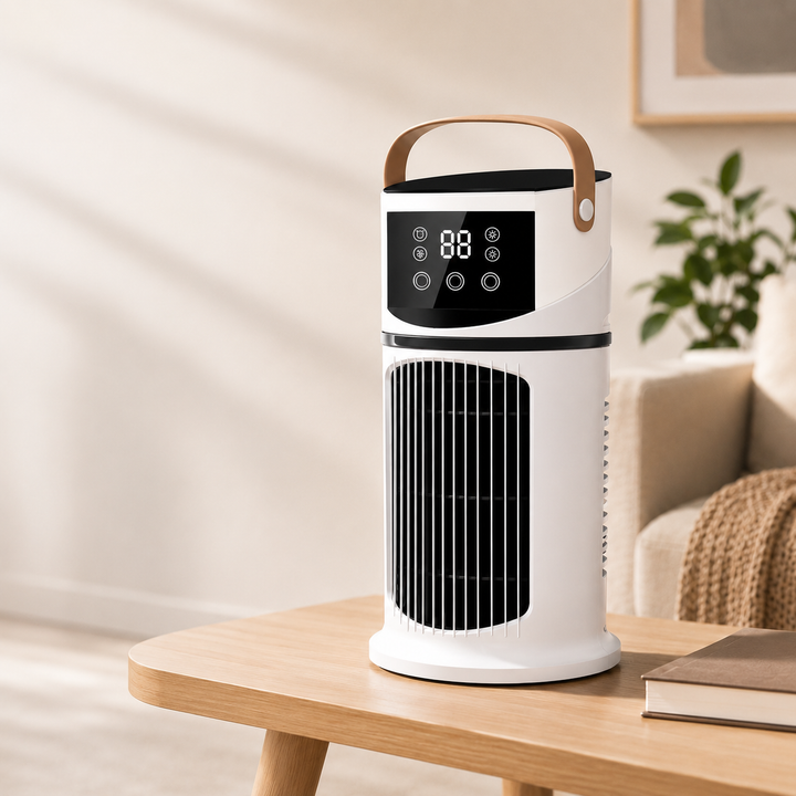 Portable Air Conditioner Desk Fan Spray Humidifier Timer Quiet Air Cooling