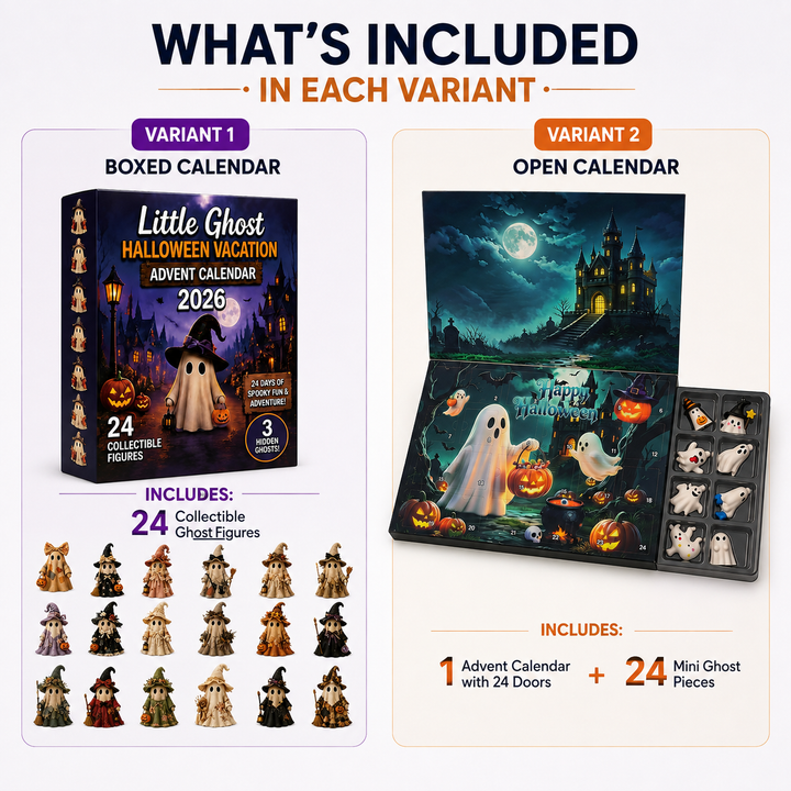 Little Ghost Halloween Advent Calendar with 24 Collectible Figures