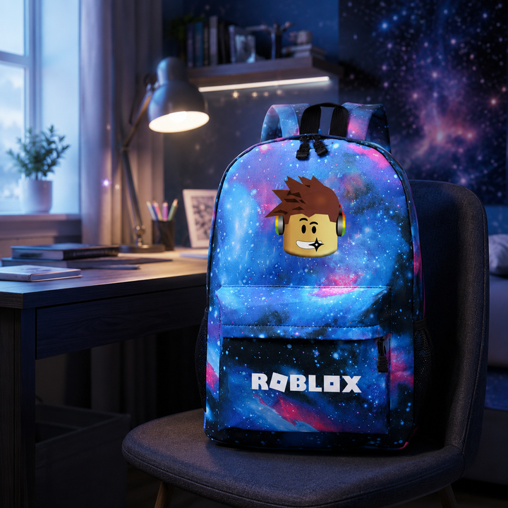 Roblox Character Backpack Large Capacity School Bookbag for Boys and Girls