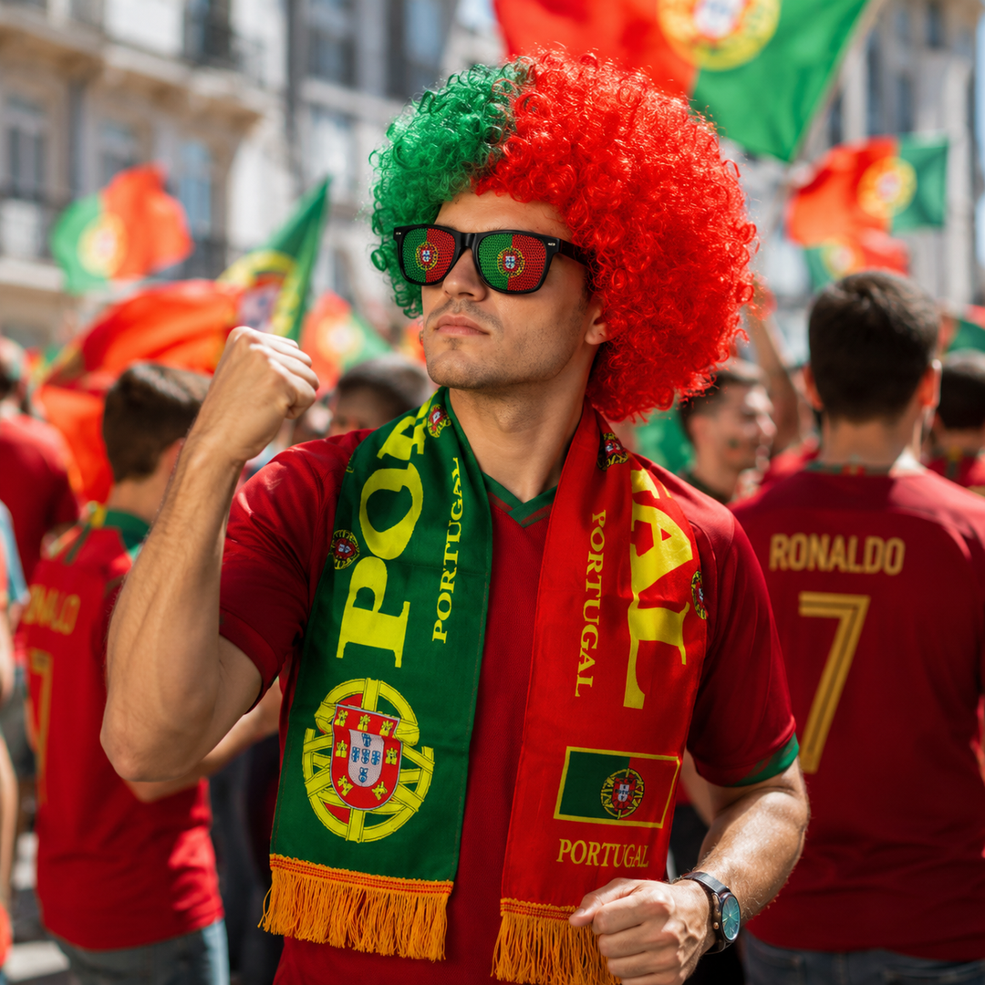 Country Flag Headband Afro Wig Hat Sports Fan Kit Sunglasses Scarf World Cup Independence Day