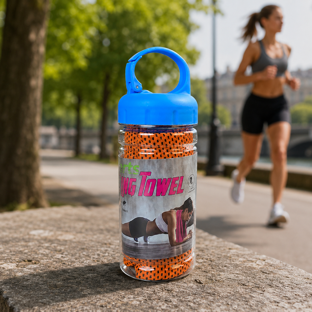 Cooling Towel Portable Bottle Quick Dry Sports Ice Gym Yoga Travel