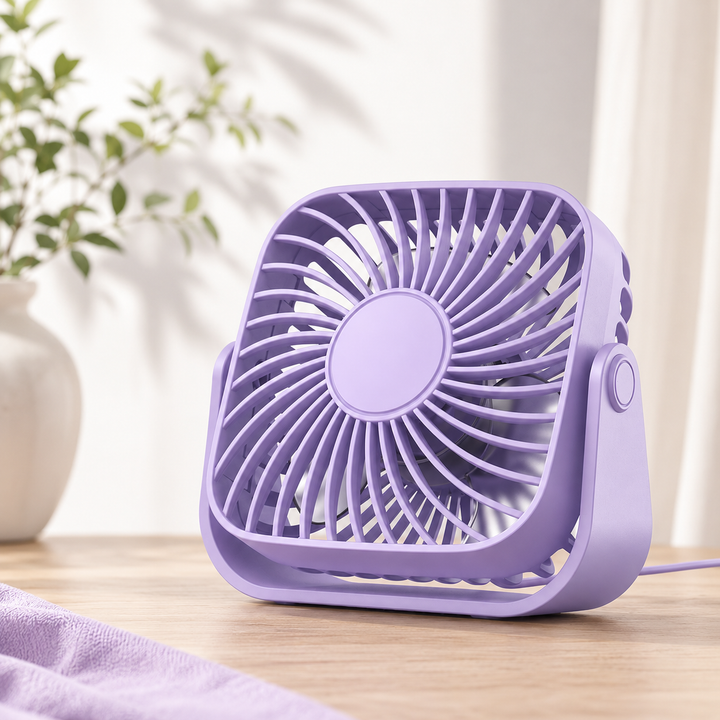 4 Inch USB Mini Portable Fan 3 Speed Quiet Personal Desk Fan 360 Adjustable
