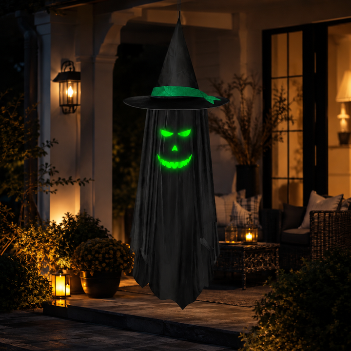 Hanging Ghost Witch Hat Ornament Halloween Decoration