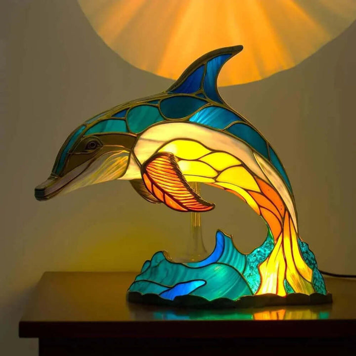 Stained Glass Animal Table Lamp Night Light