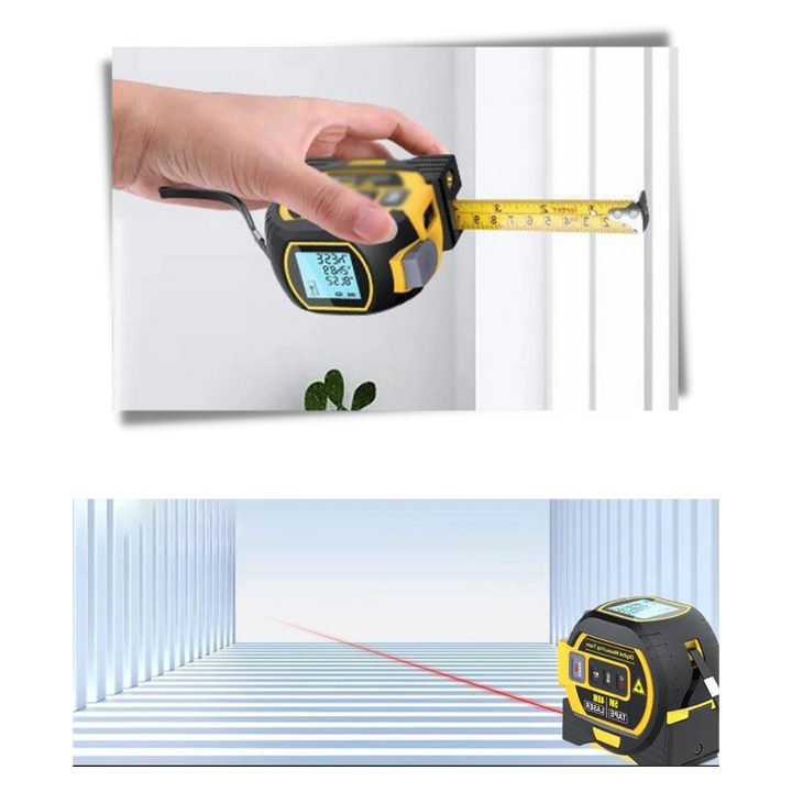 3-in-1 Laser Tape Measure Tool 40M Volume Measurement