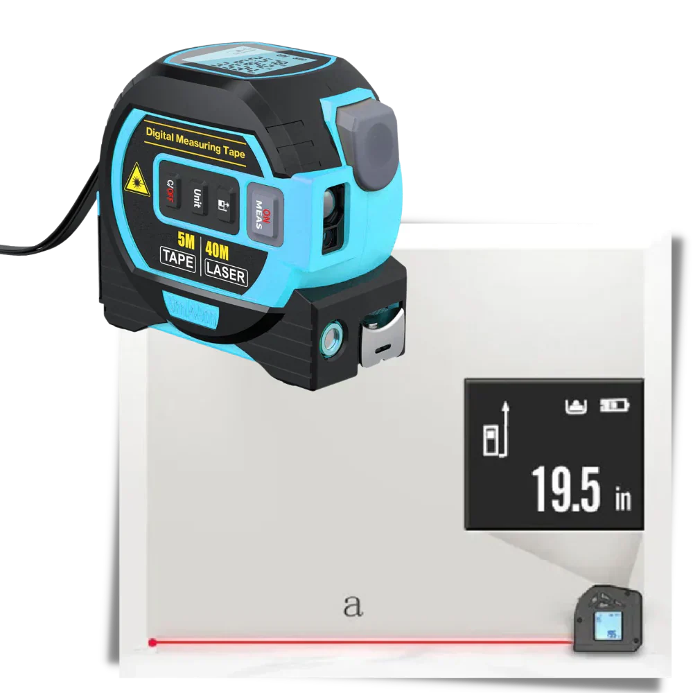 3-in-1 Laser Tape Measure Tool 40M Volume Measurement