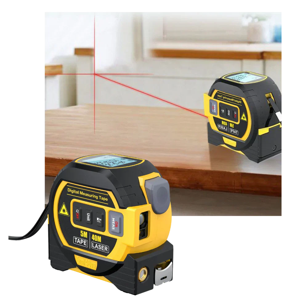 3-in-1 Laser Tape Measure Tool 40M Volume Measurement