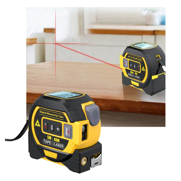3-in-1 Laser Tape Measure Tool 40M Volume Measurement