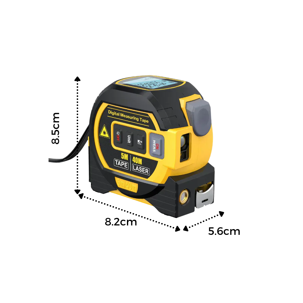 3-in-1 Laser Tape Measure Tool 40M Volume Measurement