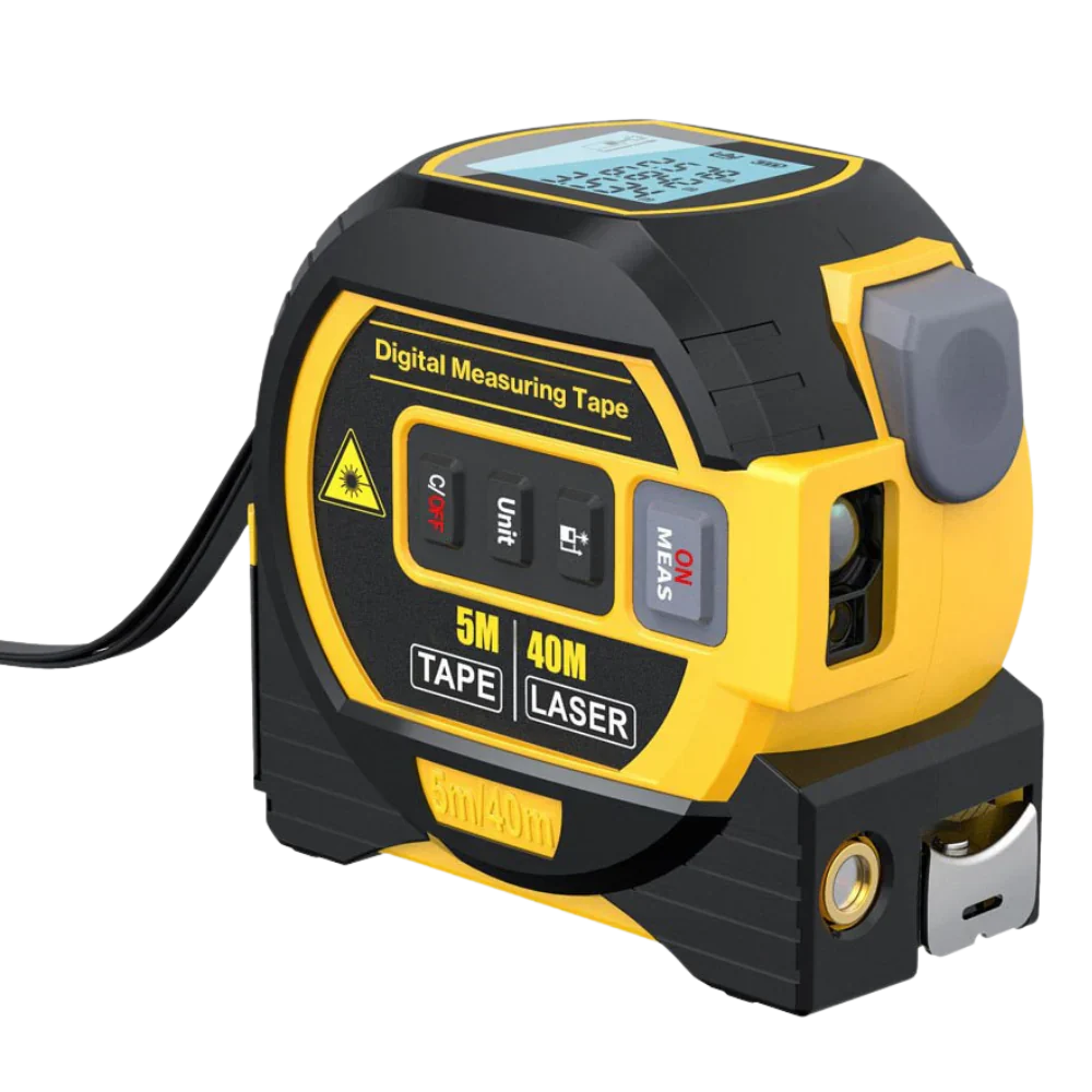 3-in-1 Laser Tape Measure Tool 40M Volume Measurement