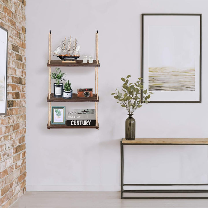 3-Tier Wall Shelf Hanging Shelf for Indoor Plants