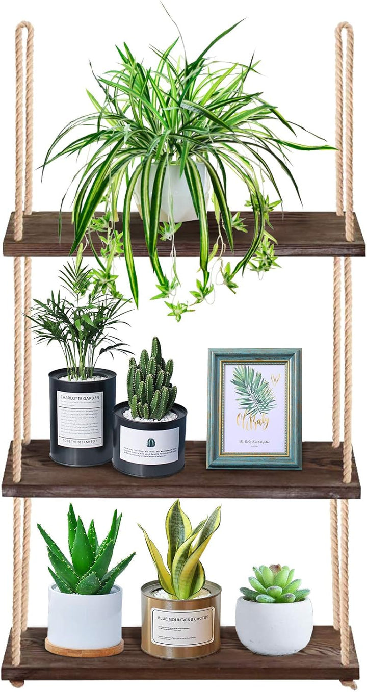 3-Tier Wall Shelf Hanging Shelf for Indoor Plants