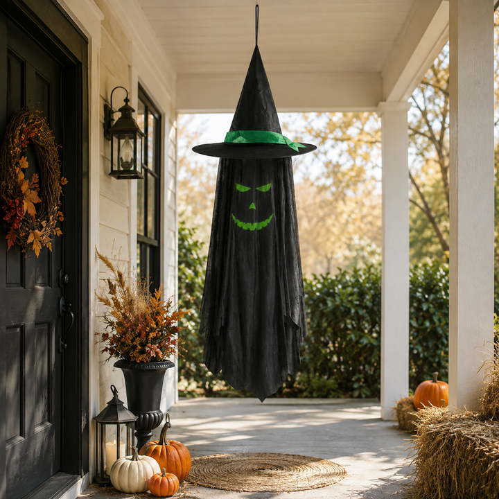 Hanging Ghost Witch Hat Ornament Halloween Decoration
