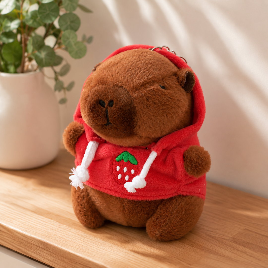 Cute Capybara Plush Keychain Pendant Bag Charm Car Desk Toy