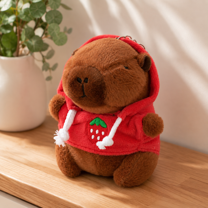 Cute Capybara Plush Keychain Pendant Bag Charm Car Desk Toy