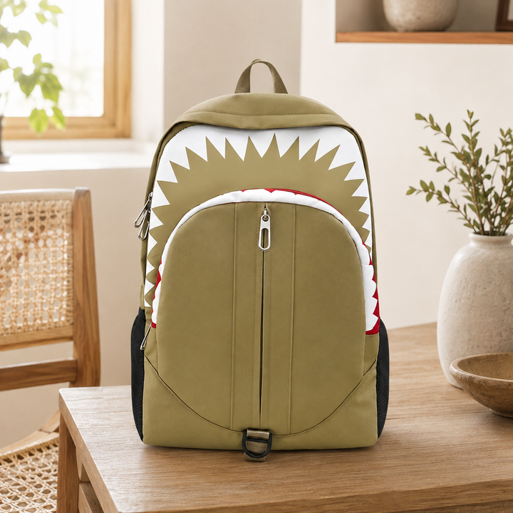 Shark Mouth School Backpack for Men and Women