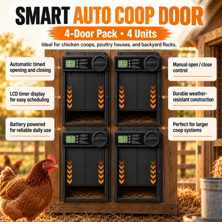 Automatic Chicken Coop Door with Timer and Anti Pinch Sensor