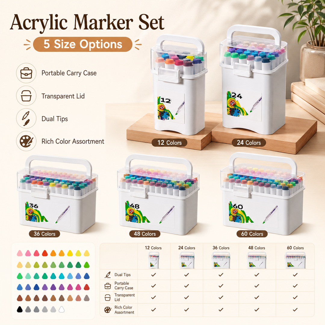 Acrylic Paint Marker Set for Kids Art Class