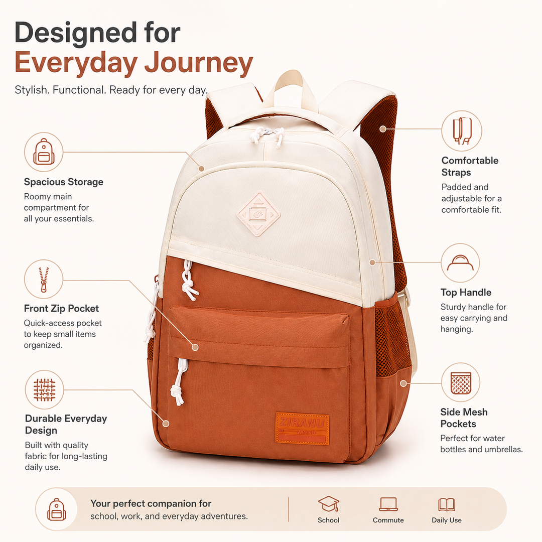 Boys Minimalist School Backpack, Large Capacity