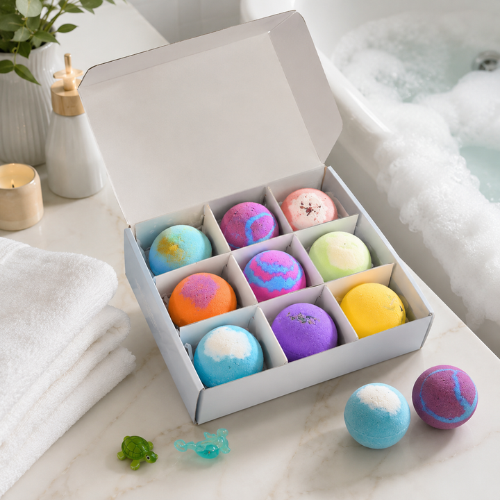 Kids Bath Bombs Hidden Surprise Bubble Bath Toys Holiday Gift Set