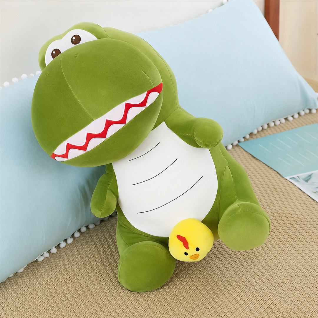 Green Chick Dinosaur Plush Toy Quirky Holiday Prank Gift Idea