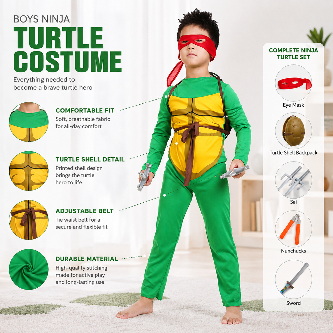 Teenage Mutant Ninja Turtles Kids Halloween Jumpsuit Costume