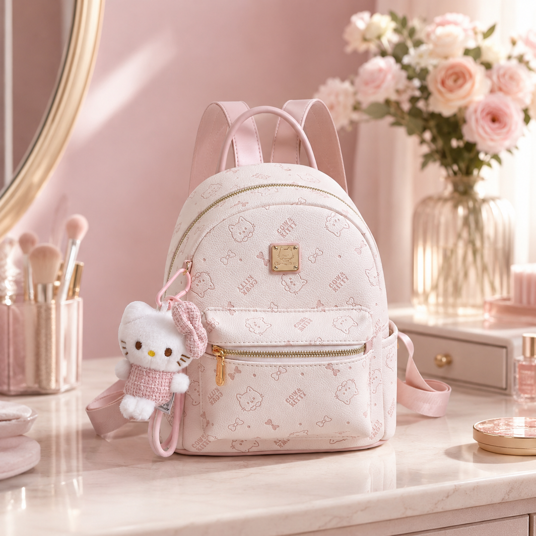 Hello Kitty Girls School Backpack, Large Capacity