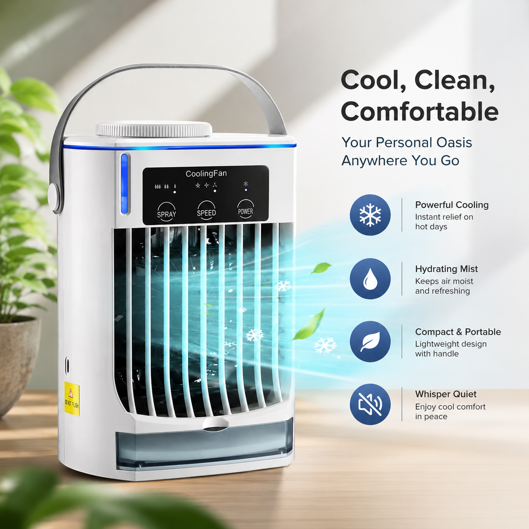 Mini Portable Air Conditioner Fan USB Evaporative Air Cooler for Car Room