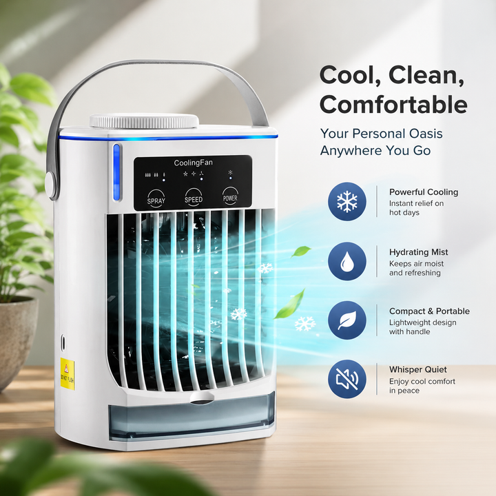 Mini Portable Air Conditioner Fan USB Evaporative Air Cooler for Car Room