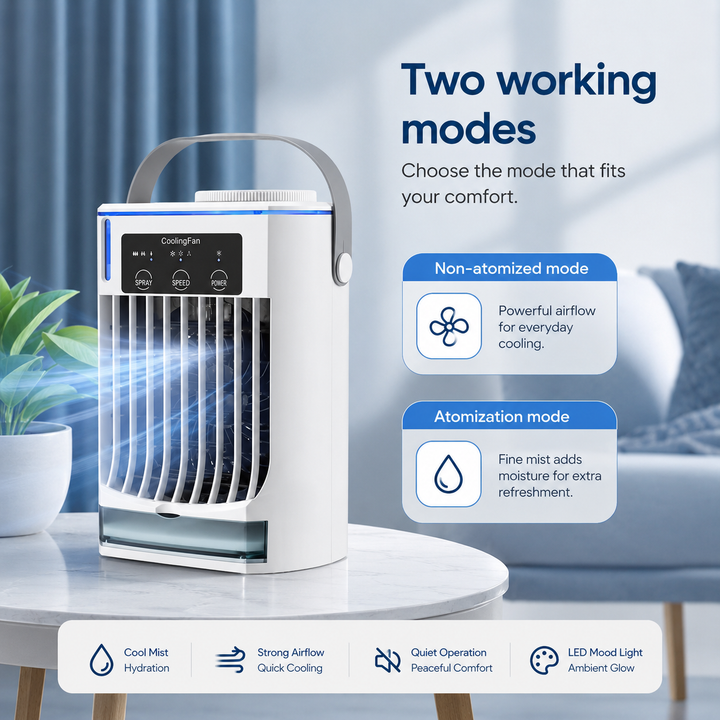 Mini Portable Air Conditioner Fan USB Evaporative Air Cooler for Car Room