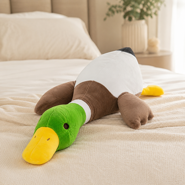 Cute Duck Plush Fluffy Sleep Pillow Soft Stuffed Kids Gift
