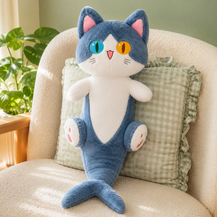 Shark Cat Doll Sleeping Pillow Kawaii Plush Leg Clip Toy