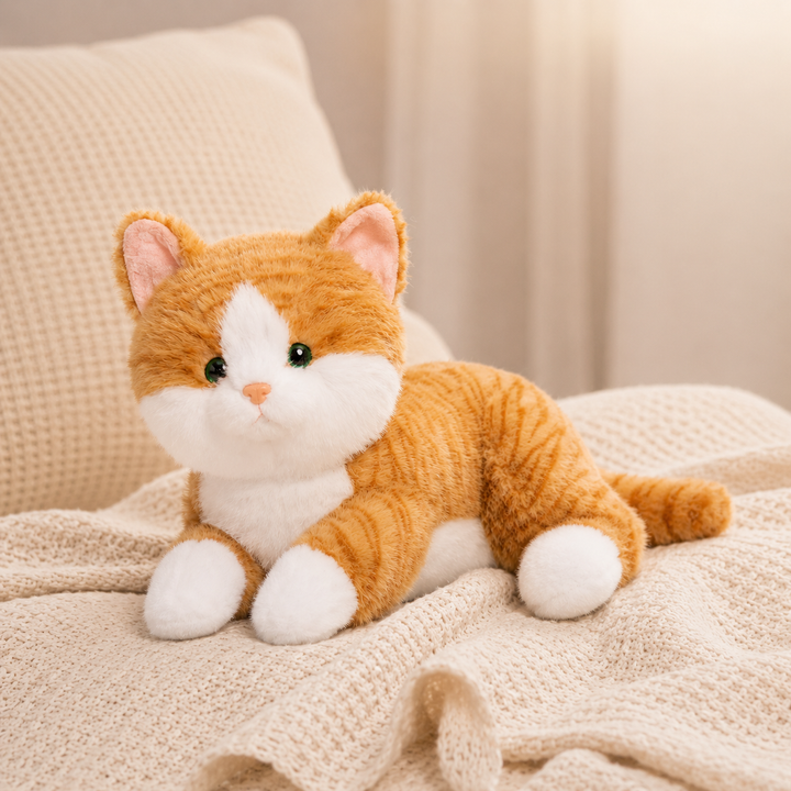 Lying Cat Plush Toy Soft Long Arm Kitten Pillow Kids Gift